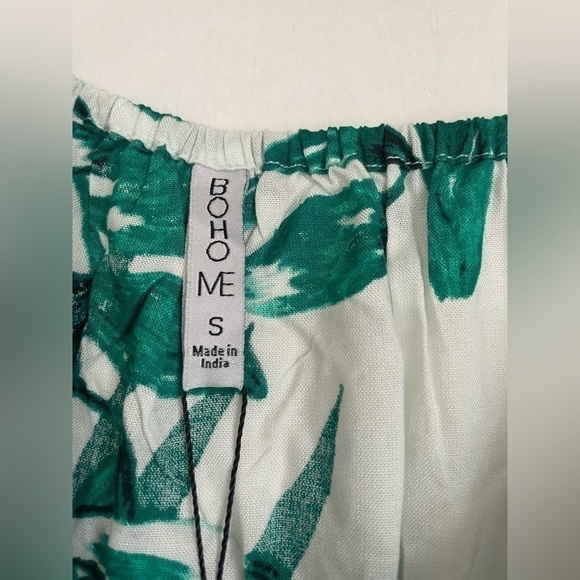 Boho Me White and Green Flowy Dress Size Small NWT - Picture 6 of 6